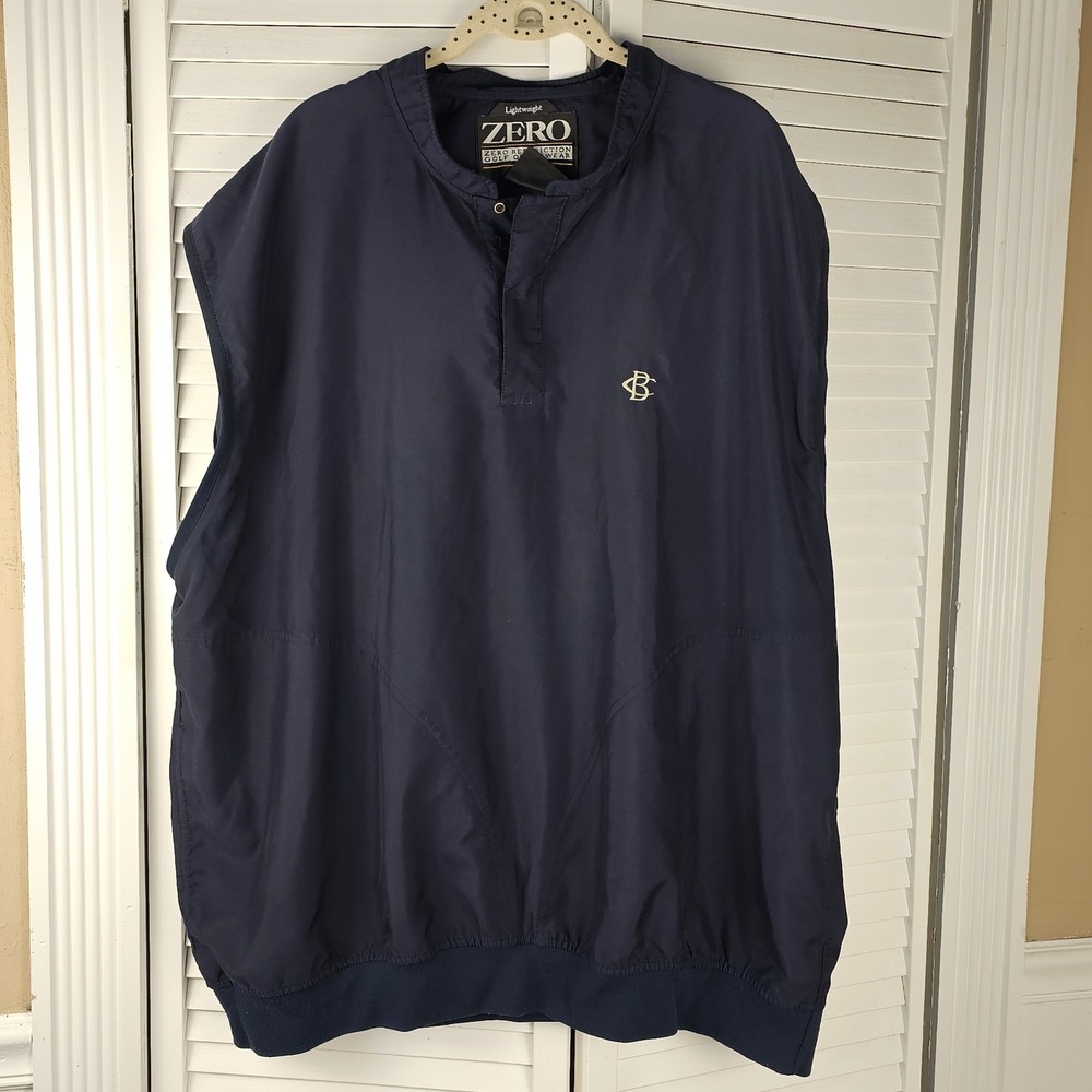 Zero Restrictions Golf‎ Outerwear Navy Lightweight Sleeveless Pullover Vest XXL